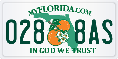 FL license plate 0288AS