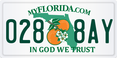 FL license plate 0288AY