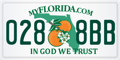 FL license plate 0288BB