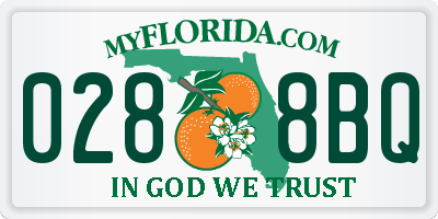 FL license plate 0288BQ