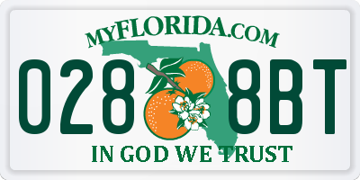 FL license plate 0288BT