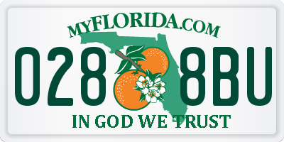 FL license plate 0288BU