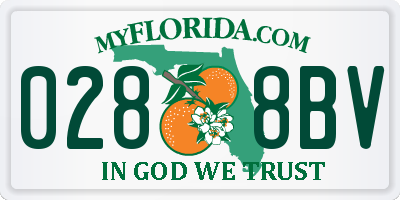 FL license plate 0288BV