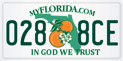 FL license plate 0288CE