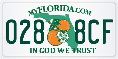 FL license plate 0288CF