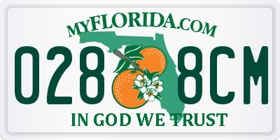 FL license plate 0288CM