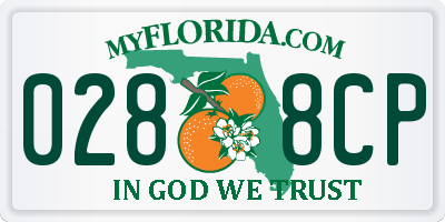 FL license plate 0288CP