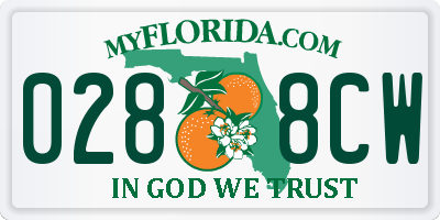 FL license plate 0288CW