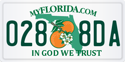 FL license plate 0288DA
