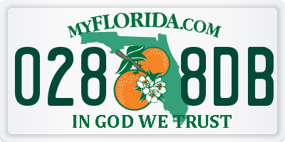 FL license plate 0288DB