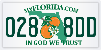 FL license plate 0288DD
