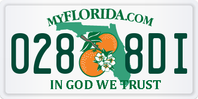 FL license plate 0288DI