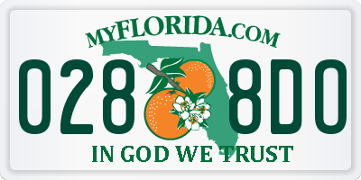 FL license plate 0288DO