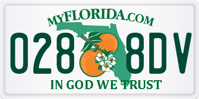 FL license plate 0288DV