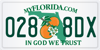 FL license plate 0288DX