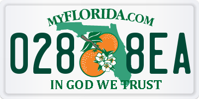 FL license plate 0288EA