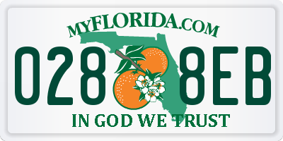 FL license plate 0288EB