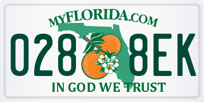 FL license plate 0288EK