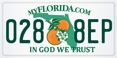 FL license plate 0288EP