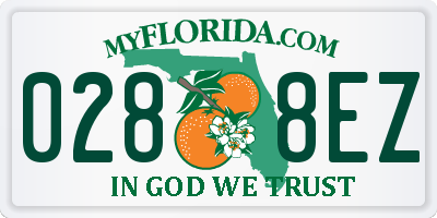 FL license plate 0288EZ