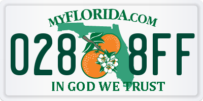 FL license plate 0288FF