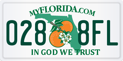 FL license plate 0288FL