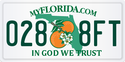 FL license plate 0288FT