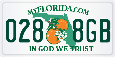 FL license plate 0288GB