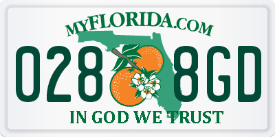 FL license plate 0288GD