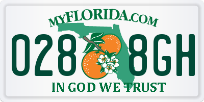 FL license plate 0288GH
