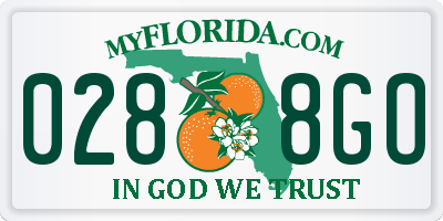 FL license plate 0288GO