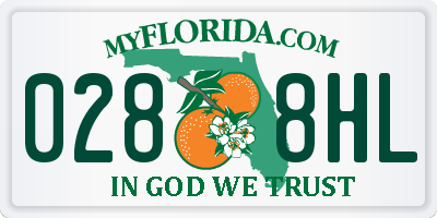 FL license plate 0288HL