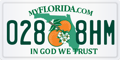 FL license plate 0288HM