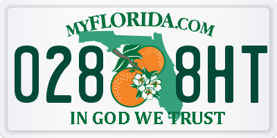 FL license plate 0288HT