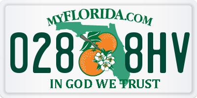 FL license plate 0288HV