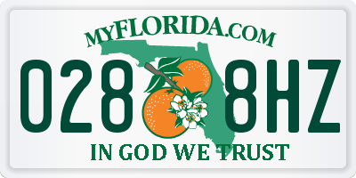 FL license plate 0288HZ