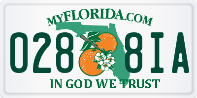 FL license plate 0288IA