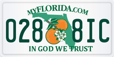 FL license plate 0288IC
