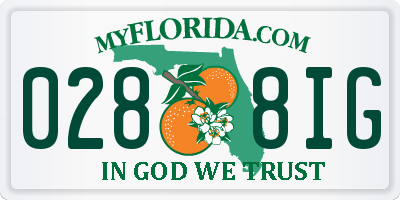 FL license plate 0288IG
