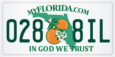 FL license plate 0288IL