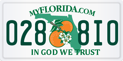 FL license plate 0288IO