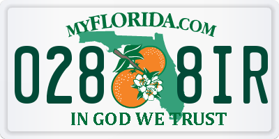 FL license plate 0288IR