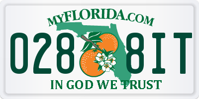 FL license plate 0288IT