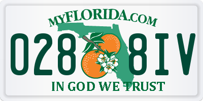 FL license plate 0288IV