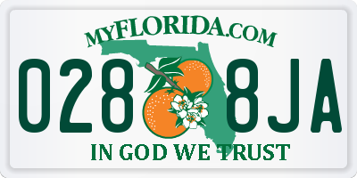 FL license plate 0288JA