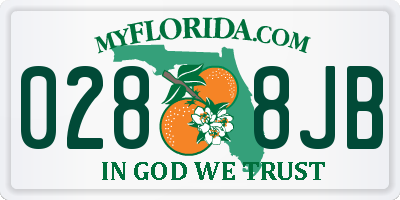 FL license plate 0288JB