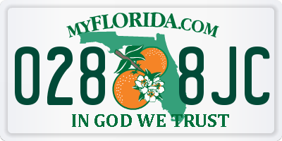 FL license plate 0288JC