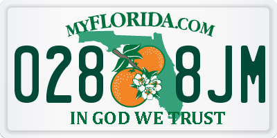 FL license plate 0288JM