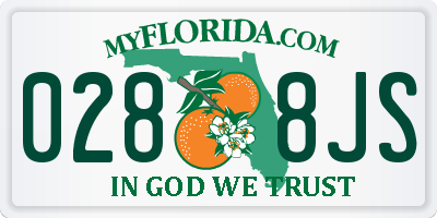 FL license plate 0288JS