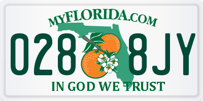 FL license plate 0288JY